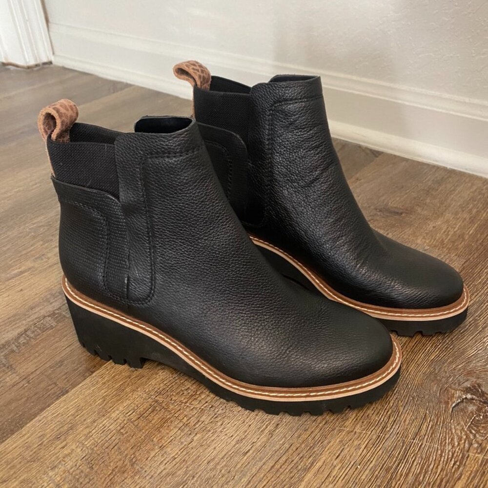 Black leather Dolce Vita Women's Huey H2O Boots